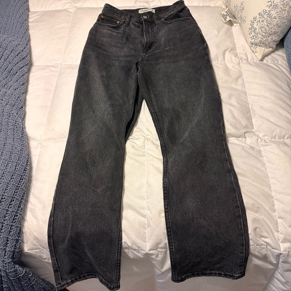 Abercrombie ultra high rise 90 straight jeans curve love